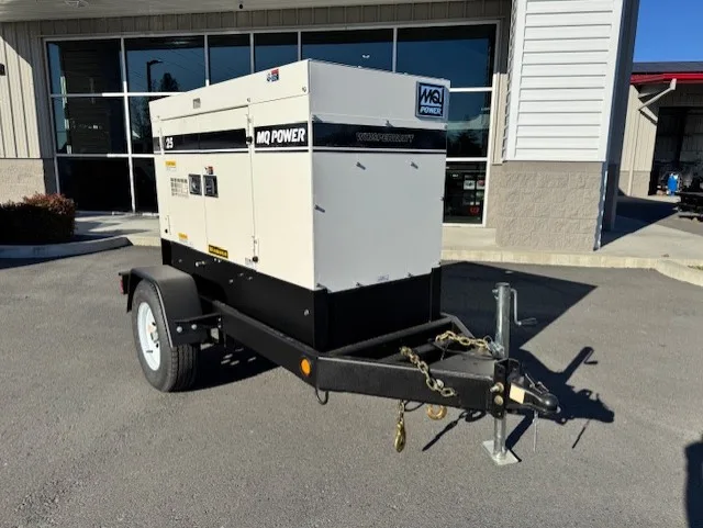 Towable diesel generator for construction sites